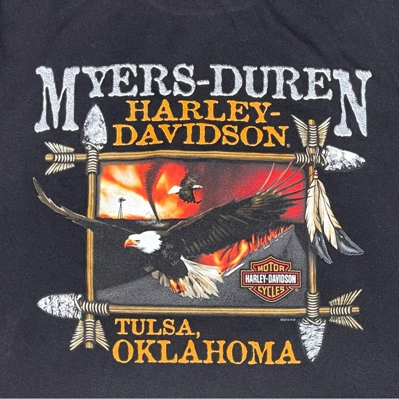 Vintage Harley Davidson Graphic 2010 Biker Grunge T-shirt - Picture 5 of 10